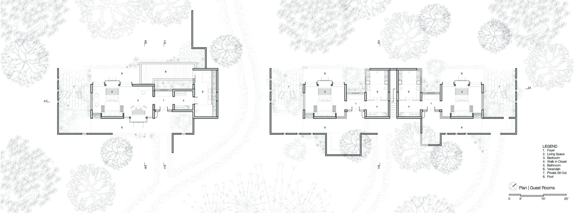 Island Resort, Andaman Islands — sketch by Studio Pomegranate