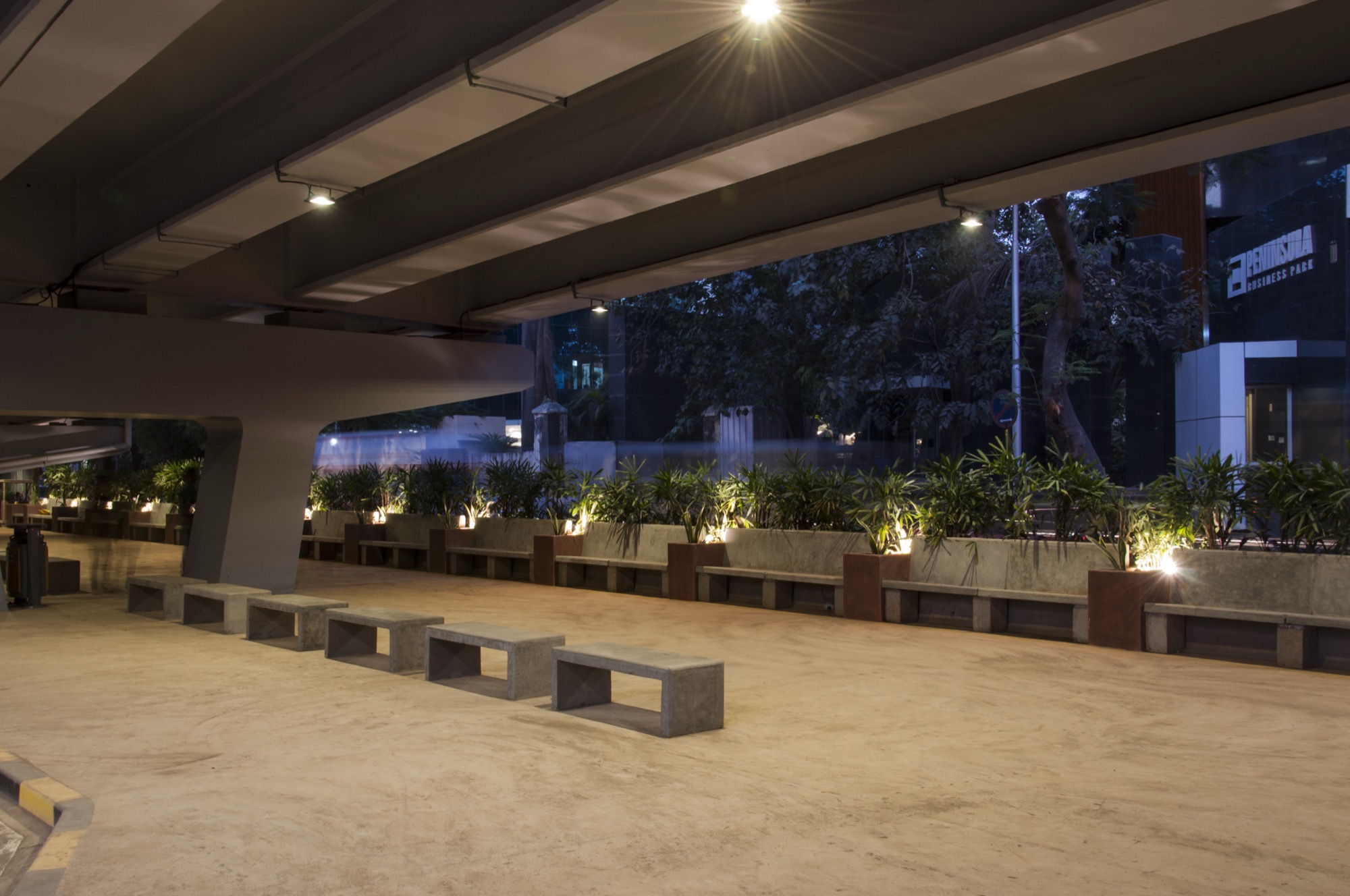 Spaces under the bridge, lower Parel — Urban Design by Studio Pomegranate