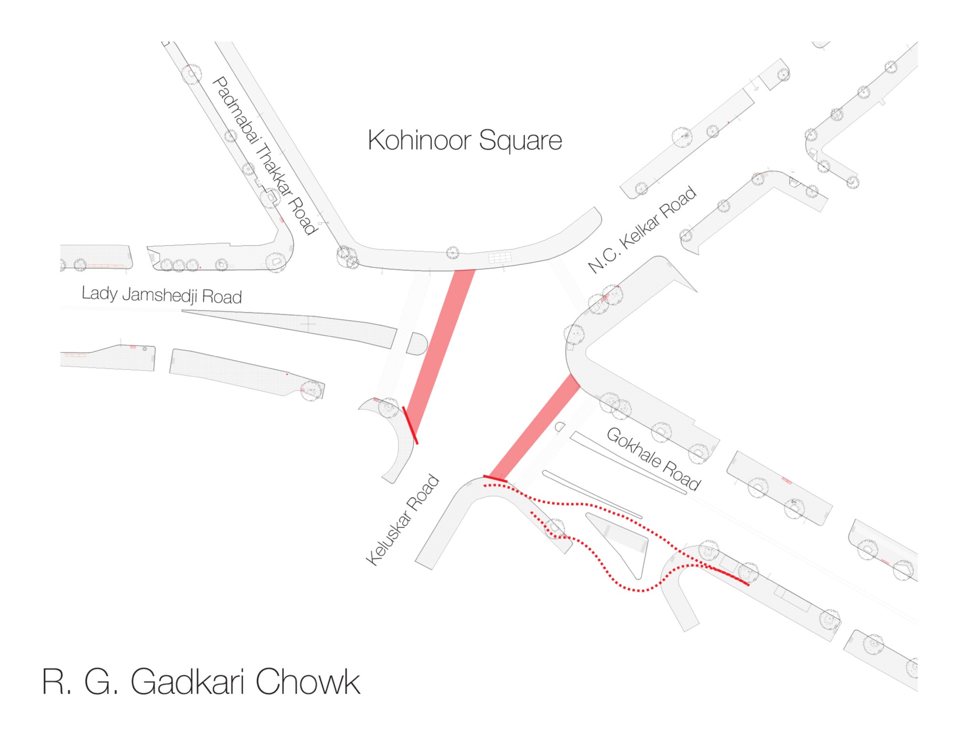 Walking spaces in Dadar — Urban Design by Studio Pomegranate